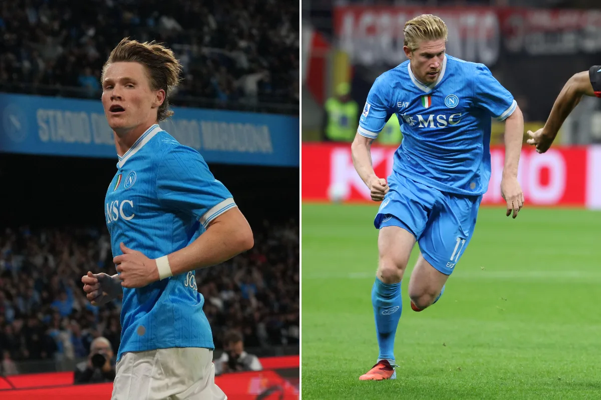 McTominay e De Bruyne in campo con il Napoli