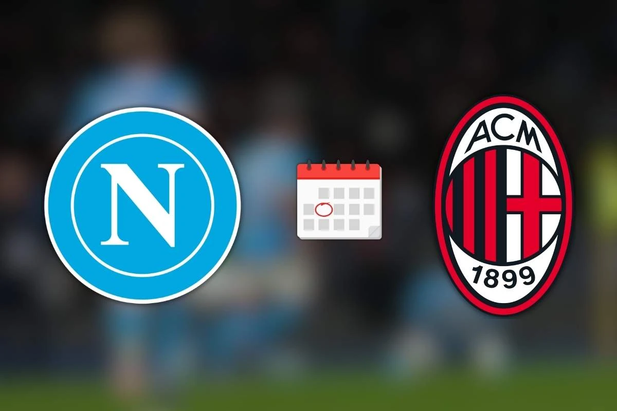 Grafica con Canva che rimanda alla partita fra Napoli e Milan