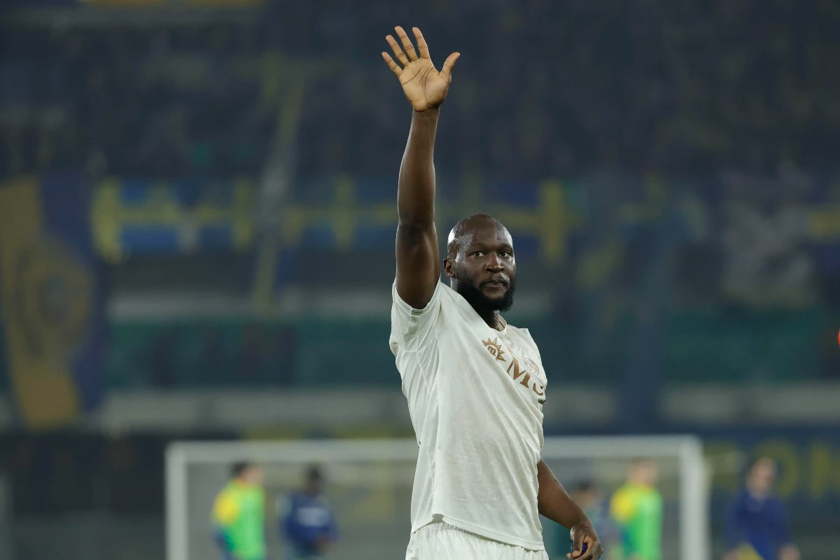Romelu Lukaku, attaccante del Napoli, al termine della sfida contro il Verona