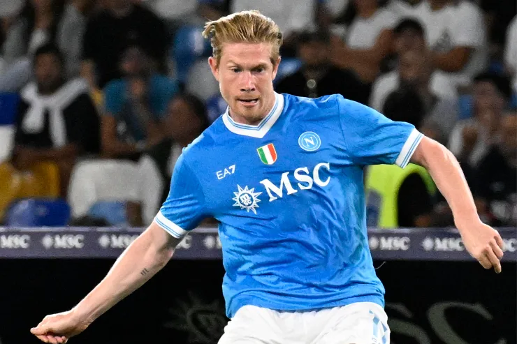 Kevin de Bruyne in campo con il Napoli