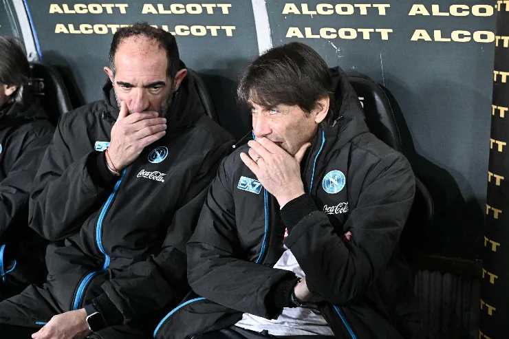Conte e Stellini in panchina