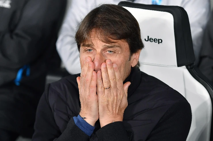 Conte disperato in panchina