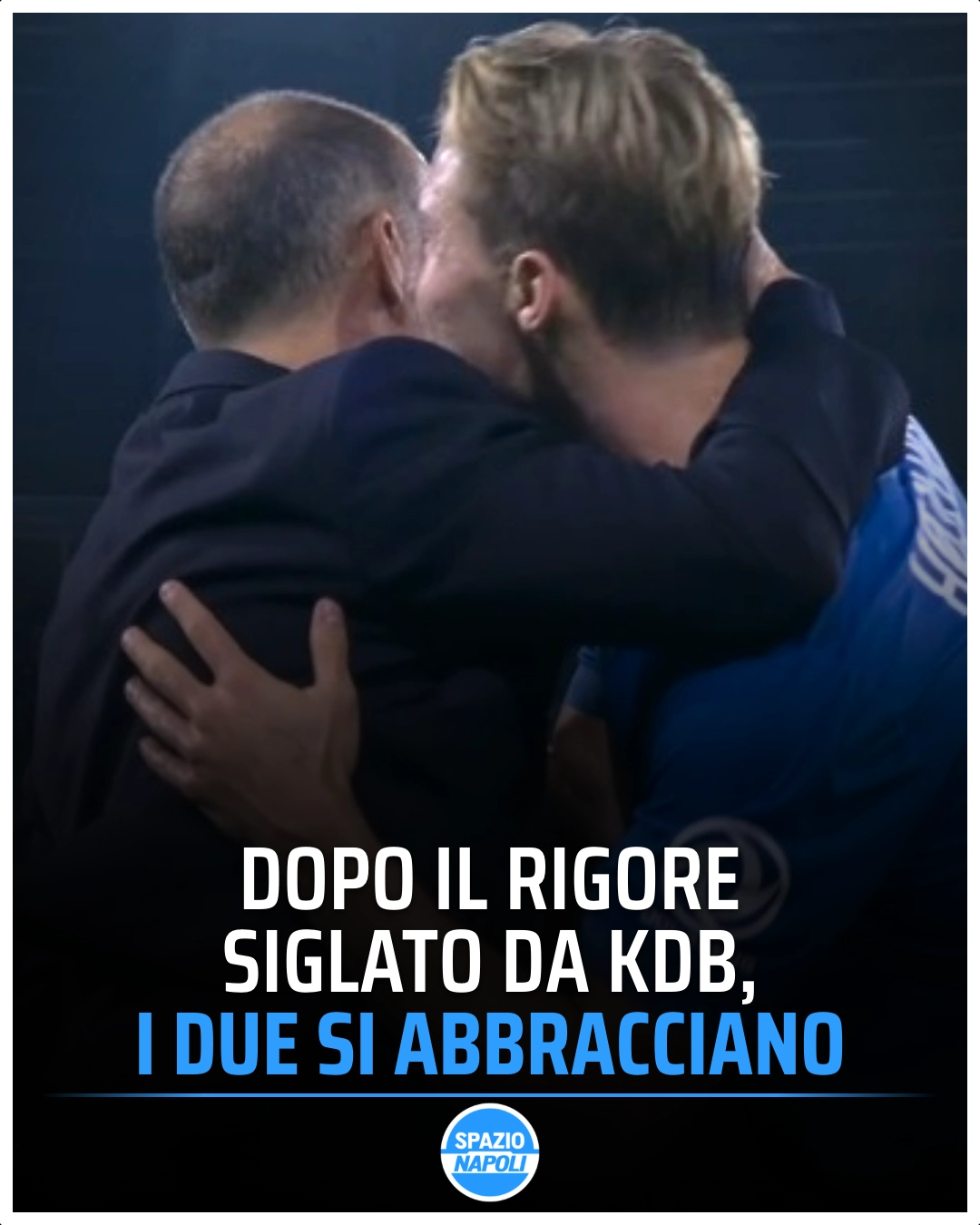 dopo il rigore siglato da kdb,[[i due si abbracciano]]