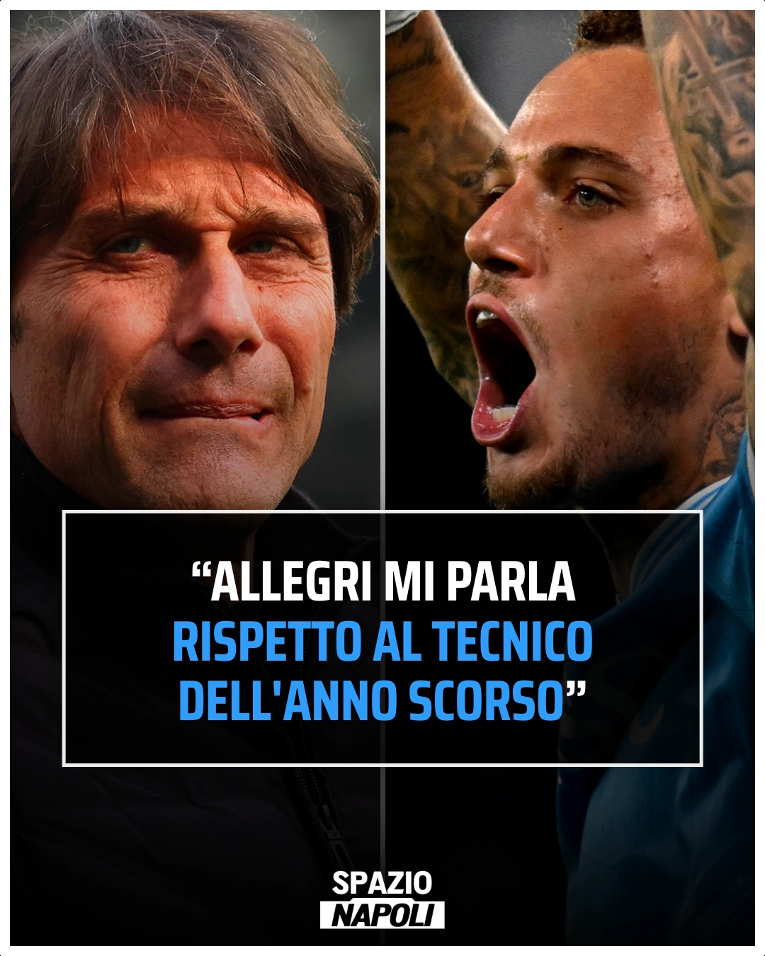 Allegri mi parla [[rispetto al tecnico dell'anno scorso]]