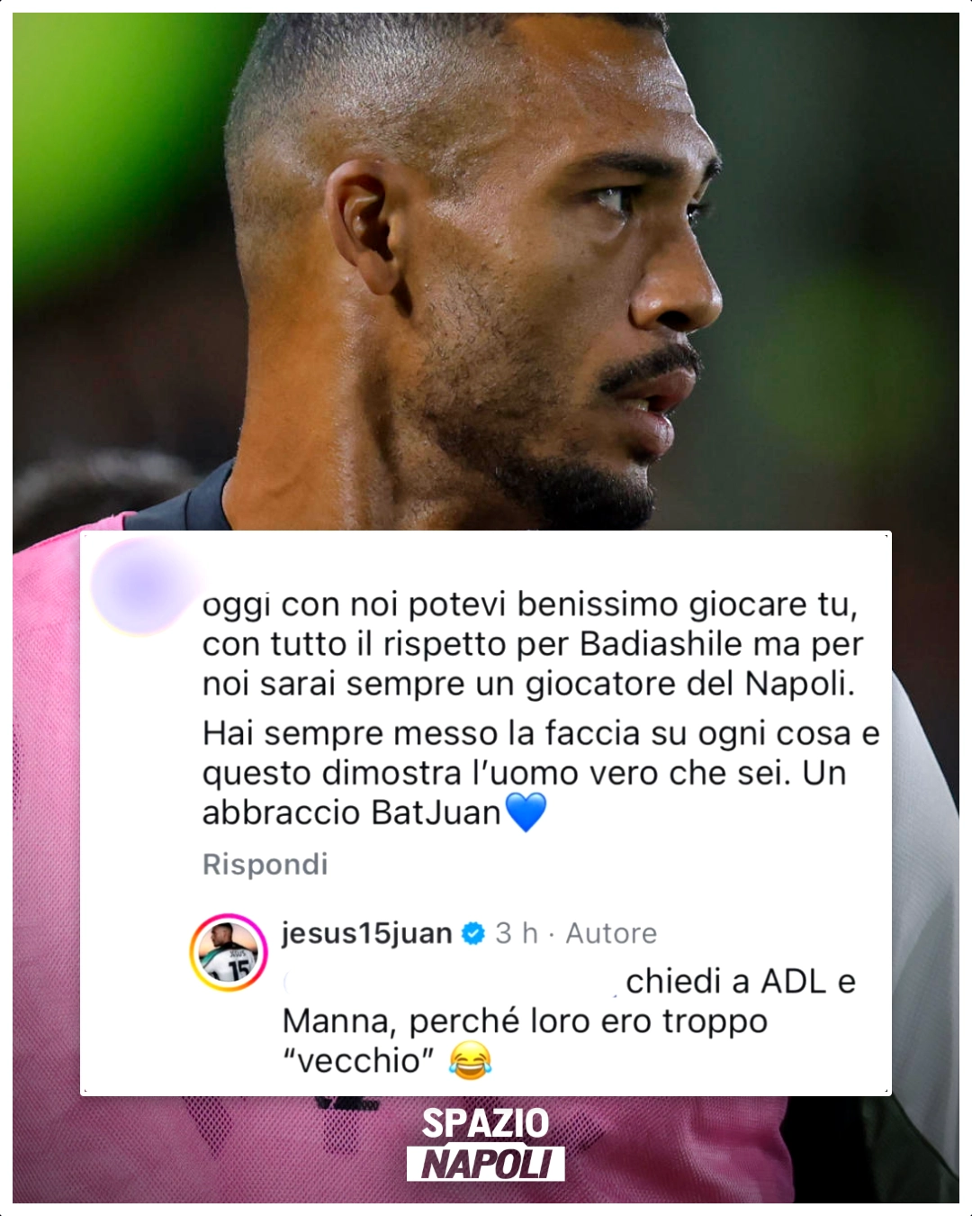 "DEVI CHIEDERE AD ADL E A MANNA, PERCHÈ PER LORO ERO VECCHIO"
